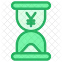 Hourglass Yen Time Icon
