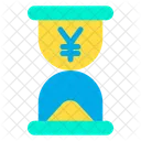 Hourglass Yen Time Icon