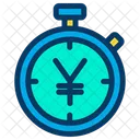 Stopwatch Timer Yen Icon