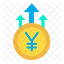 Yen Wachstum Unternehmenswachstum Geldmengenwachstum Symbol
