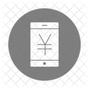 Yen Zeichen Mobilkommunikation Mobiles Internet Icon