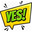 Yes Speech Bouble Chat Bouble Icon