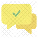 Flat Approve Agreement Icon