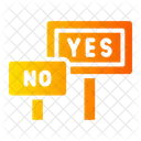 Yes No Sign Board Icon
