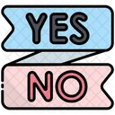 Yes no banner  Icon
