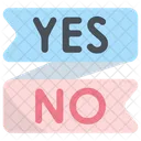 Yes no banner  Icon