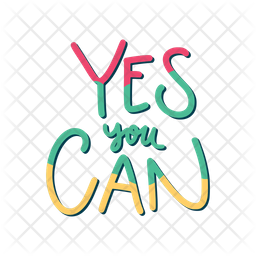 Yes you can Icon - Download in Sticker Style