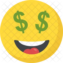 Emoji yeux en dollars  Icône