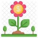 Flower Yield Dollar Icon
