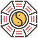 Yin Yang Religion Signs Icon