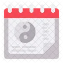 Yin Yang Date Schedule Icon