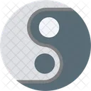 Yin Yang Black White Icon