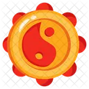 Ying Yang Chines Ano Novo Ícone