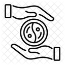 Yin Yang Dualismus Chinesische Philosophie Icon