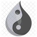 Yin Yang Raindrops Balance Harmony Icon