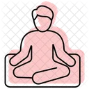 Yoga Color Shadow Thinline Icon Icon