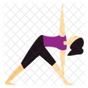 Yoga Triangle Pose Icon