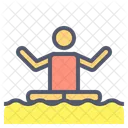 Yoga Fitnessstudio Entspannen Symbol