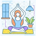 Yoga Meditation Physical Exercise Icon