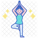 Yoga Asana Fitness Icon