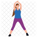 Exercising Girl Fitness Tricks Body Exercise Icon