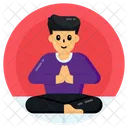Fitness Meditacion Yoga Icono