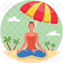 Yoga Entspannung Padmasana Symbol