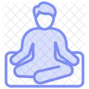 Yoga Duotone Line Icon Icon