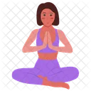 Yoga Exercise Girl Icon