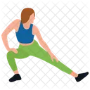 Chica Haciendo Ejercicio Trucos De Fitness Ejercicio Corporal Icon