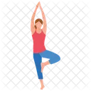 Chica Haciendo Ejercicio Trucos De Fitness Ejercicio Corporal Icon