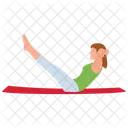 Chica Haciendo Ejercicio Trucos De Fitness Ejercicio Corporal Icon