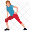 Chica Haciendo Ejercicio Trucos De Fitness Ejercicio Corporal Icon