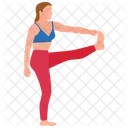 Chica Haciendo Ejercicio Trucos De Fitness Ejercicio Corporal Icon