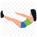 Chica Haciendo Ejercicio Trucos De Fitness Ejercicio Corporal Icon