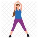 Fille Exercant Astuces De Fitness Exercice Corporel Icône