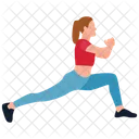 Fille Exercant Astuces De Fitness Exercice Corporel Icône