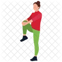 Fille Exercant Astuces De Fitness Exercice Corporel Icône