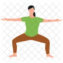 Fille Exercant Astuces De Fitness Exercice Corporel Icône