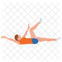 Fille Exercant Astuces De Fitness Exercice Corporel Icône