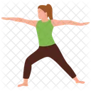 Fille Exercant Astuces De Fitness Exercice Corporel Icône