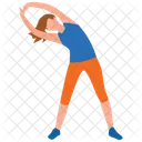 Fille Exercant Astuces De Fitness Exercice Corporel Icône