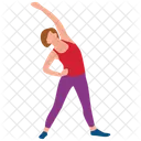 Fille Exercant Astuces De Fitness Exercice Corporel Icône