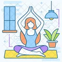 Yoga Meditation Physical Exercise Icon