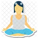 Yoga Fitness Exercising Icon