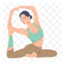 Yoga Mermaid Yoga Pose Gymnast Girl Icon