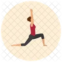 Cresent Lunge Yoga Icon