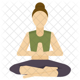 Sukhasana Icon - Download in Flat Style