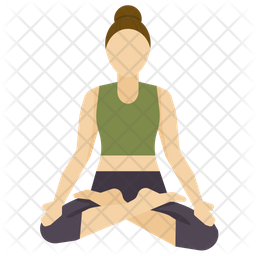 Padmasana Icon - Download in Flat Style