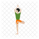 Yoga Pose Fitness Icon